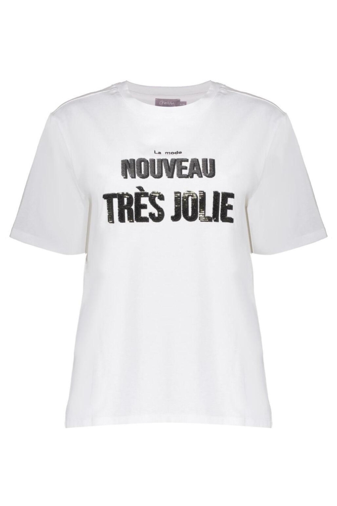 T SHIRT TRES JOLIE 52609 41 000010 OFF-WHITE/SAND